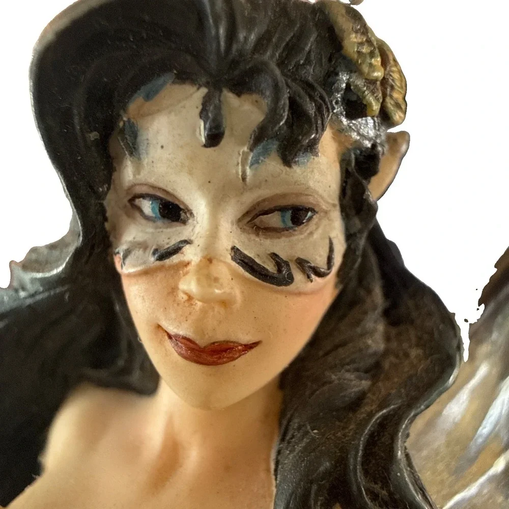 Dragonsite Symphony In Black & White Fairy Ornament by Nene Thomas NT109